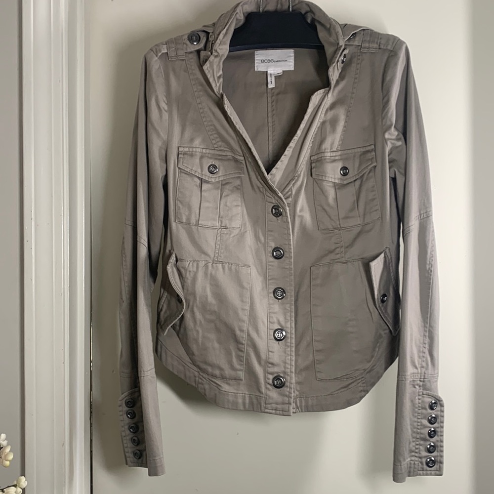 Bcbg Generation Size Medium Spring Coat With Hood - image 1